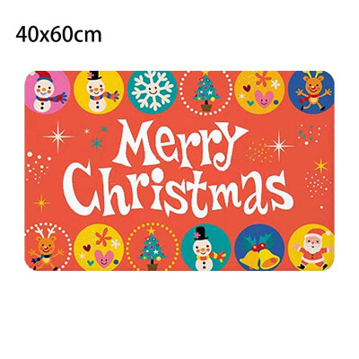 

Gobestart Christmas Print Doormat Xmas Kitchen Bathroom Anti-Slip Floor Mat Carpet Foot Pad Rug