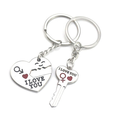 

Fashion Jewelry Keyring Alloy Keychain Creative Couple Metal Key Chain Pendant Home Crafts Wind Chimes Hanging Decorations