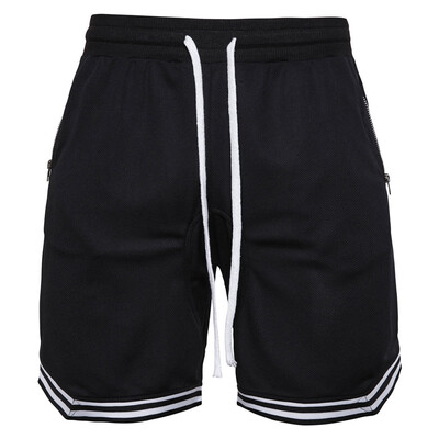 

Gobestart Fashionable Mens Elastic Rope Stretch Mesh Pocket Casual Plain Sports Shorts
