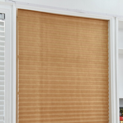 

Non-woven Shade Pleated Curtain Cordless Light Filtering Pleated Fabric Shadeeasy To Cut And Install With 4 Clips