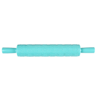 

Gobestart Portable Embossed Rolling Pin Heart Pattern Fondant Pastry Cake Decorating Tool