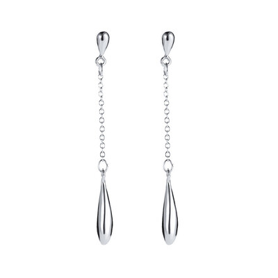 

Water Drop Earring Long Chain Pendant Modeling Women Symmetric Fringe