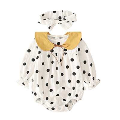 

2 pcs Cute Dot Baby Bodysuits Autumn Spring Newborn Girls Clothing Baby Climbing Suit Baby Jumpsuits Baby Girl Clothes Body Suit