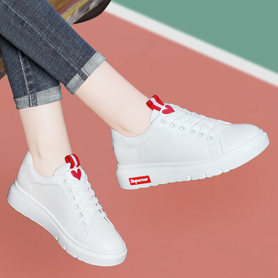 

Gucci Tianlun Ms Korean fashion simple&versatile student belt with thick bottom low to help sports&leisure white shoes 9272 red 35