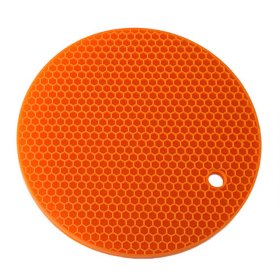 

Heat Resistant Silicone Table Mat Non-Slip Mat Round Honeycomb Waterproof Table Mat