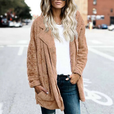 

Toponeto Womens Ladies Warm Faux Fur Coat Jacket Winter Solid Long Outerwear