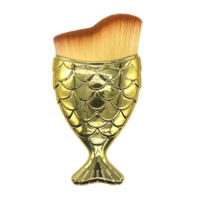 

Hot 1PC Makeup Brushes Cosmetic Brushes Fish Tail Brushes Powder Foundation Contour Blush Highlight Fish Scales Make Up Brush