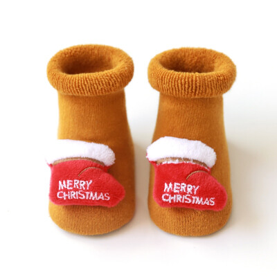 

Cotton Baby Girls Boys Kids Socks Spring Winter Autumn Children Cartoon Terry Elk Santa Claus Christmas Baby Socks