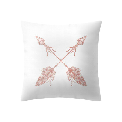 

〖Follure〗Rose Gold Pink Cushion Cover Square Pillowcase Home Decoratio