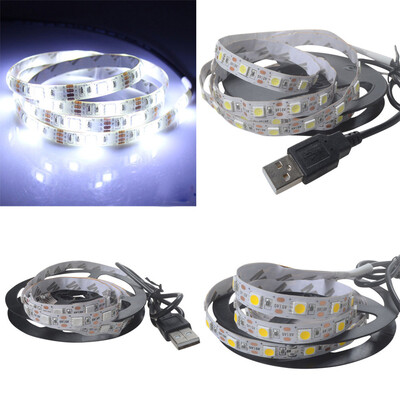 

Siaonvr 5050 Bright Led 2M Usb Led Strip Lights Tv Back Light Color Changing Blue
