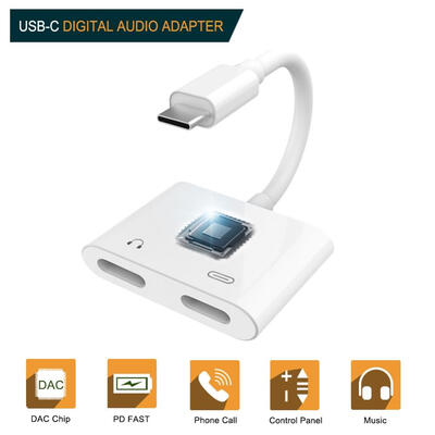 

Dual Type-C Adapter Digital Music Audio Converter Connector For Smartphones