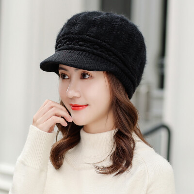 

Tailored Women Winter Warm Stripe Cap Scarf Beret Baggy Knit Crochet Beanie Hat Ski Cap