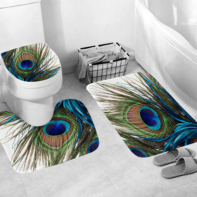 

Gobestart 3pcs Non-Slip Fish Scale Bath Mat Bathroom Kitchen Carpet Doormats Decor