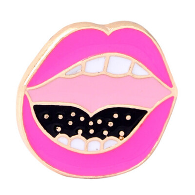 

New Creative Cute Cartoons Car Mom Love Heart Rose Flower High Heel Shoes Lip Badge Collar Metal Brooch Pins Jewelry