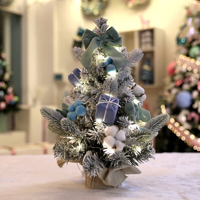 

Tailored DIY Mini ChristmasTree Small Pine Tree Cedar Placed Table Desktop Home Deco