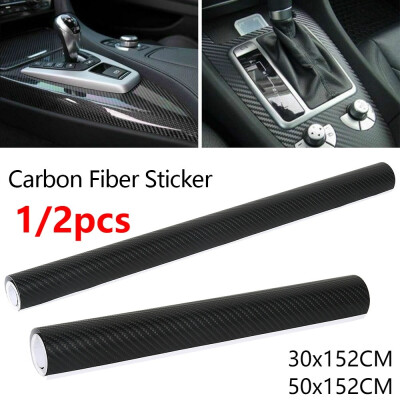 

Willstar 12pcs High Quality 4D Air Guide Carbon Fiber Car Vinyl Wrap Film Sticker