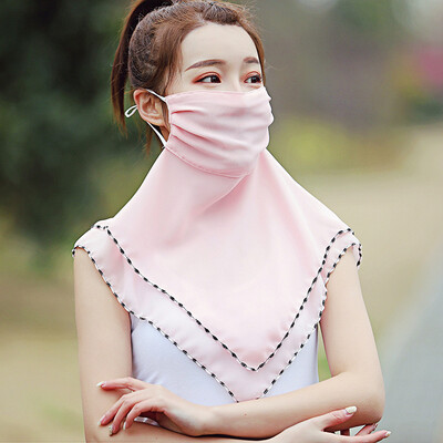 

Summer sunscreen mask sunscreen scarf scarf mask UV mask hanging ear chiffon mask wholesale