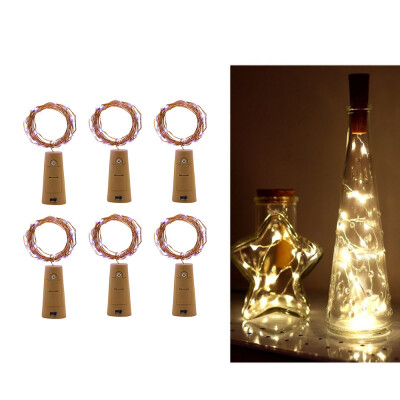 

Gobestart 6Pcs Cork Shaped LED Night Light Starry Light Wine Bottle Lamp For Party Decor