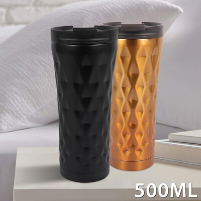 

Travel Coffee Mug 500ml Stainless Steel Vacuum Insulated Cup Thermos Leakproof Big Capacity for Coffee Tea