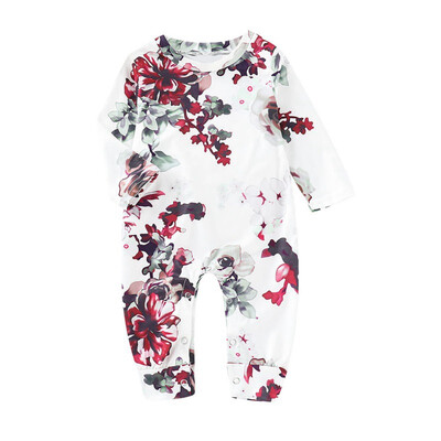 

Spring Autumn Baby Girl Jumpsuits Baby Clothing Casual Floral Pattern Romper Infant Long Sleeve Children Romper Outfits
