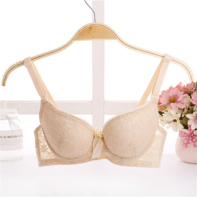 

Push Up Lace Sexy Bra Soft Steel Ring Underwire Comfortable Breathable Gathered Underwear Convertible Adjustable Strap Bra