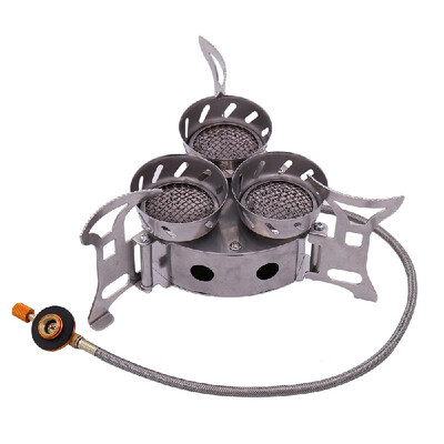 

11000W High Power Camping Stove Fierce Fire Windproof Three Core Head Camp Oven for Outdoor Family Picnic Cooking