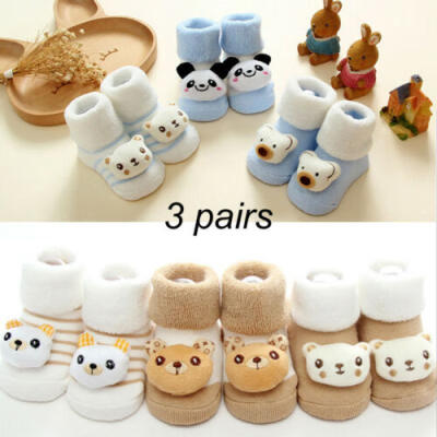 

Cute Baby Girl Boy Anti-slip Socks Cartoon Newborn Slipper Shoes Boots 0-18Month