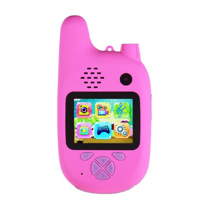 

Children Camera Walkie Talkie 8MP Dual Lenses 20inch IPS Screen Extended Memory Built-in Battery Music&Game Timer Shooting Au