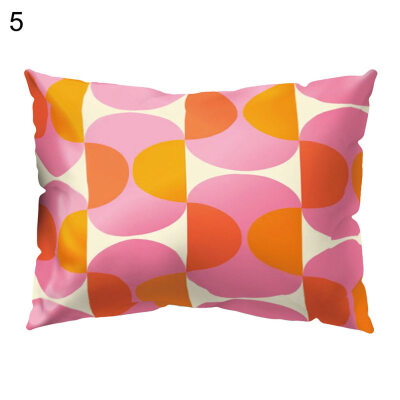 

Circle Flower Fruit Pillow Cover Cushion Case Home Car Sofa Bedroom Hotel Decor