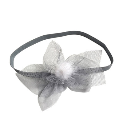 

Baby Kids Infant Rabbit Hair Ball Lace Butterfly Knot Hair Band Accessories