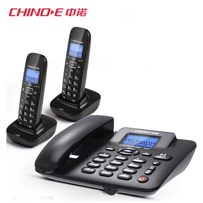 

Zhongnuo W128 sets of digital cordless mother telephone hands-free suit office home one for two fixed wireless landline black HWDCD6238 9 P TSD black