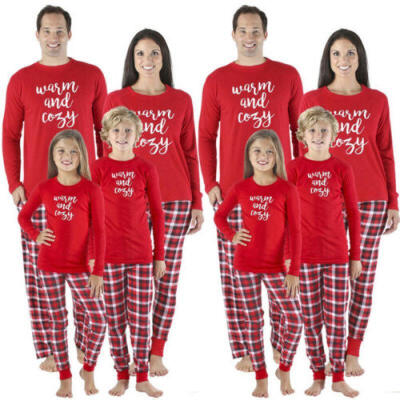 

Christmas Family Matching Pajamas Set Adult Women Kids Sleepwear Nightwear