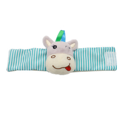 

Wrist Strap Rattles Animal Socks Toy New Baby Infant Soft Handbells Hand Foot Developmental Toys 0-12Months