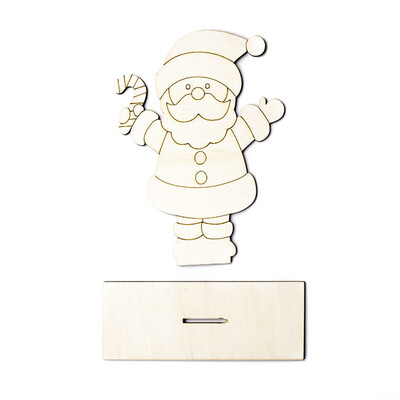 

DIY Wood Crafts Christmas Wooden Spelling Santa Claus Table Decoration
