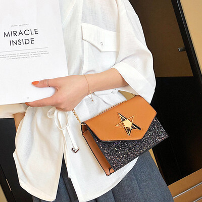 

2019 bags for women 2019 Fashion Cute Personality Pentagram Decor Sequined All-match Casual Shoulder Bag
