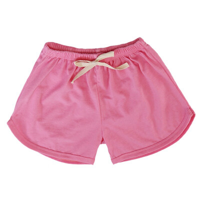 

Summer Casual Boys Girls Shorts Children Beach Wear Solid Color Loose Bottom Short Trousers