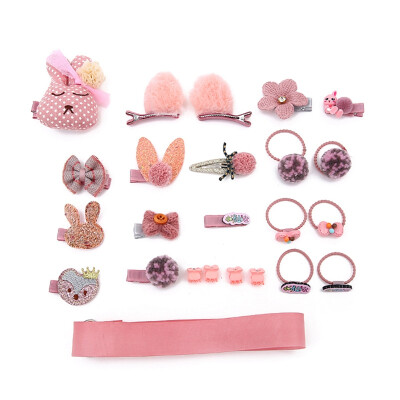 

24 Sets Of Childrens Hairpin Hair Accessories Gift Set Girl Bow Hair Pin Baby Hairpin Clip Head Wear Baby Girls Cute Head Wear