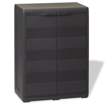 

Garden Storage Cabinet with 1 Shelf Black