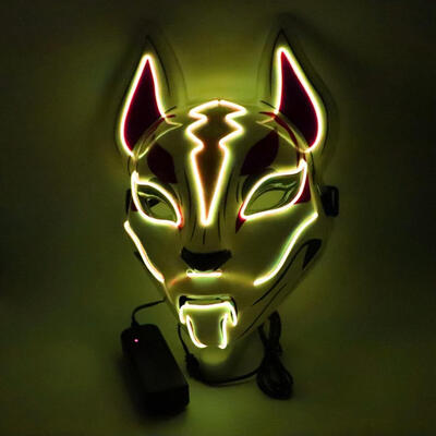 

Fox Glow Mask Halloween Party Led Glow Horror Mask Masquerade Cosplay Mask