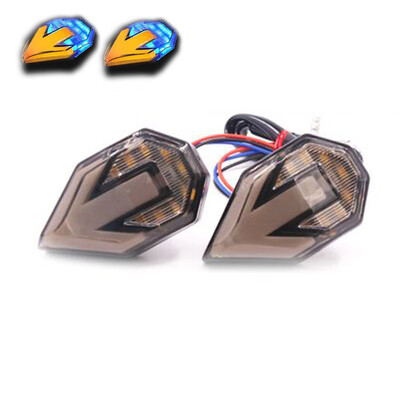 

2X Universal Motorcycle 21-LED Turn Signal DRL Indicator Light Lamp Yellow Blue