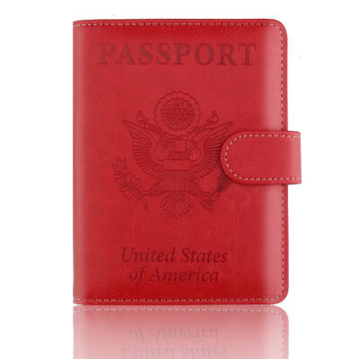 

PU Leather Buckle Passport Anti-Magnetic Storage Bag Passport Holder Wallet Fashion Travel Storage Bag