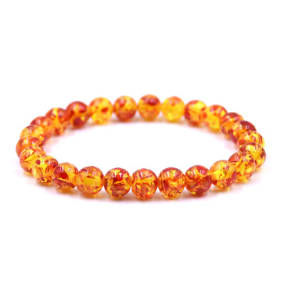 

8 mm10 mm Amber Crystal Entrance Beads Bracelet Elastic Bracelet Unisex Pair Hot Gift