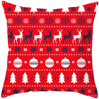 

Tailored 2020Merry Christmas Pillow Cases Cotton Linen Sofa Cushion Cover Home Decor