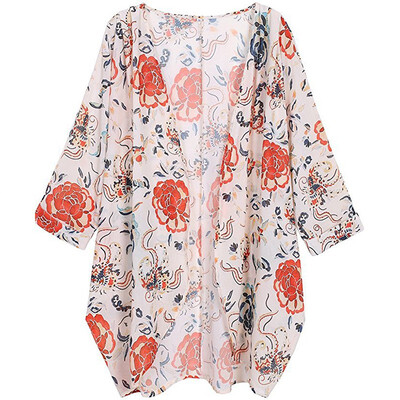 

2019 Plus Size Blouse Women V Neck Flower Printed Lightweight Sunscreen All-match Breathable Blouses blusas mujer de moda 2019