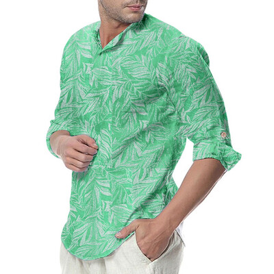 

Tailored Mens New Style Fashion Printed Long-Sleeved Blouse Comfortable Large Size Shirt