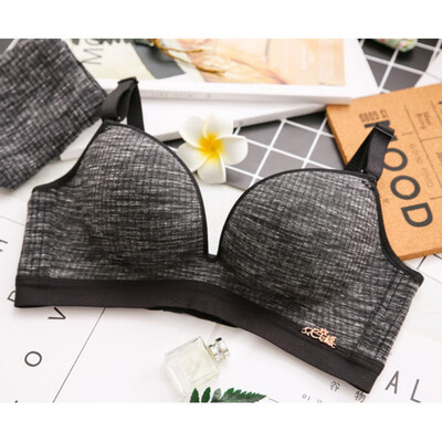 

Women Wire Free Seamless Space Cotton Push Up Racerback Bra Sexy Adjusted Strops Solid Bra