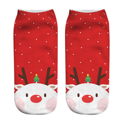 

Gobestart Unisex Christmas Funny 3D Fashion Printed Casual Socks Cute Low Cut Ankle Socks