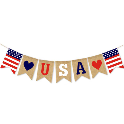 

Gobestart USA Independence Day Banner Festival Layout Outdoor Interior Ceiling Decoration