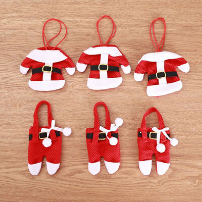 

3 Sets Christmas Knife Fork Cutlery Cover Holder Santa Claus Dinner Table Decor