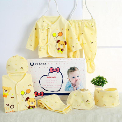 

WEIXINBUY Baby Boys Girls Clothing Cotton Infant Underwear Fashion Suits Set 7 Pieces Clothes For 0-3M